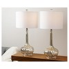 Set of 2 Michelle Antique Glass Table Lamp Silver - Abbyson Living - image 2 of 4