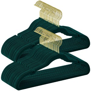 SONGMICS Velvet Hangers Non-Slip Clothes Hangers Pants Bar Space-Saving - 1 of 4