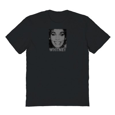 Whitney Houston Men's Framed Face Short Sleeve Graphic Cotton T-Shirt