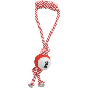 Pet Life Pull Away All Natural Jute Rope and Tennis Ball Dog Toy - 1 of 1