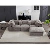 140" Cloud Sectional Sofa, Convertible U-Shape Boneless Couch with Ottoman, Oversized 4-Seater Modular Sofa for Living Room - 3 of 4
