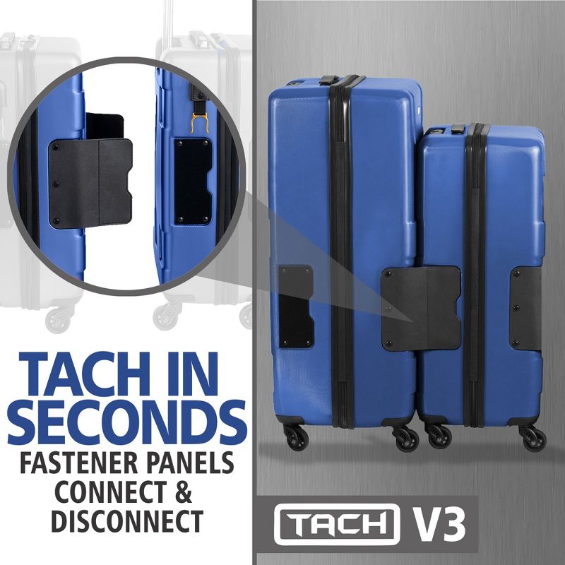 TACH V3 Connectable Hardside Suitcase Luggage Bags w/ Spinner Wheels, 6 of 9