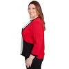 Alfred Dunner Women's Colorblock Long Sleeve Sweater - 4 of 4