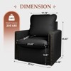 Hyleory 29.13'' Wide Faux Leather 360 Degree Swivel Armchair - 4 of 4