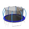 GDFStudio Guy Outdoor/Indoor Steel Ladder Round Trampoline with Enclosure and Toss Game Accessory - 2 of 4