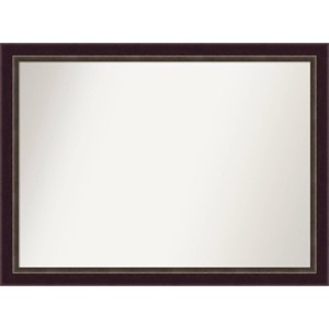 42" x 31" Non-Beveled Signore Bronze Wood Bathroom Wall Mirror - Amanti Art: Rectangle, Modern Style, Wall Mounted - 1 of 4