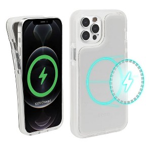 iHome Magnetic Silicone Velo Case, Slim & Shock Absorbent, MagSafe Compatible, iPhone 12 Pro Max, Grey - 1 of 4