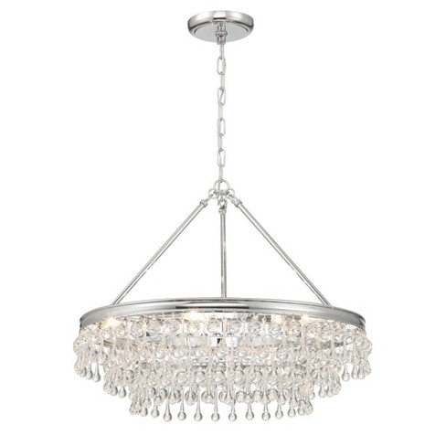 Crystorama Lighting Calypso 6 - Light Chandelier In Polished Chrome ...