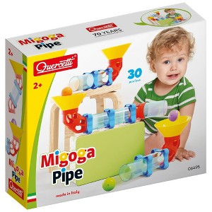 Quercetti: Migoga Pipe - 30pc Marble Run Toy, Colorful Tracks & Tube Building - 1 of 4