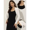 INSPIRE CHIC Women's Elegant Long Sleeve Knit Open Front Crop Bolero Shrug - 2 of 4