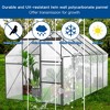 Greenhouse for Outdoors, Polycarbonate Greenhouse with Roof Vent, Aluminum Large Walk-in Green House for Outside Garden Backyard, Green/Black - 3 of 4