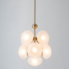 Rennnsan Virave 14" W 9 - Light Bubble Frosted Glass Modern Dimmable Chandelier in Gold - 4 of 4