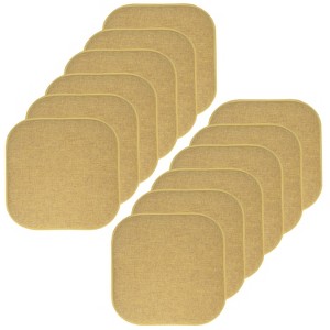 Alexis Memory Foam No Slip Back 16" x 16" Chair Pad Cushion by Sweet Home Collection® - 1 of 4