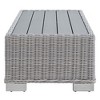 Modway Conway 32 Inch Outdoor Patio Wicker Rattan Coffee Table – Weather-Resistant PE Rattan Table with Glass Top and Storage Shelf - 3 of 4