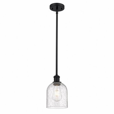 Bella - 1 Light Stem Hung Mini Pendant In Industrial Style-9.5 Inches Tall and 5.5 Inches Wide