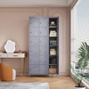 Munora - 72" 18-Door Metal Locker Storage Cabinet - Lockable for Office/School/Gym - Grey - 2 of 4