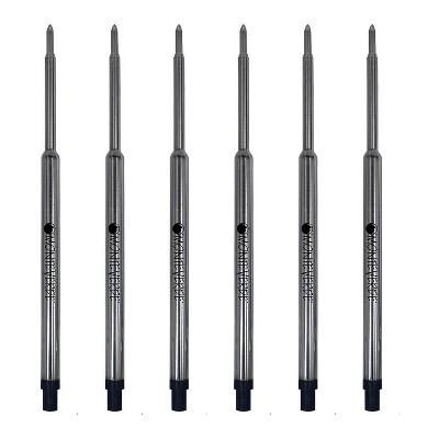 Monteverde Ballpoint Pen Refill Medium Point Black Ink 6 Pack (W133BK)