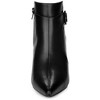 Allegra K Women's Pointy Toe Side Zip Buckle Decor Ankle Boots - 3 of 4