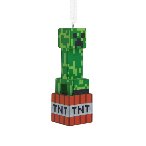 Hallmark Minecraft Creeper On Tnt Block Christmas Tree Ornament Target