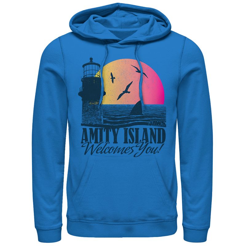 Men's Jaws Amity Island Tourist Welcome Pull Over Hoodie, 1 of 4