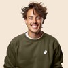 Dalix Ghost Embroidered Crewneck Long Sleeve Sweatshirt Fleece Men - 3 of 4