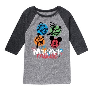 Boys' - Disney Jr - Mickey Mouse Clubhouse Group Raglan Graphic T-Shirt - 1 of 4