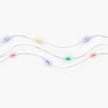 30ct Battery Operated LED Dewdrop Fairy String Lights Multicolor with Silver Wire - Wondershop™