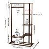 Artloge 40" Tall Freestanding Bamboo Garment Rack with Storage Shelves & Top Hanging Rod for Bedroom Laundry Room Organization - 3 of 4