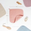 Baby Washcloths Muslin Cotton, Large 10”x10” by Comfy Cubs - 3 of 4