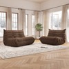 SYFERLORY Soft Beanbag Chair Set of 2，Bean Bag Chairs for Teens with High-Resilience Foam, Non-Slip Base Floor Lounge Sofa,Living Room, Brown - 3 of 4
