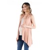 Maternity Draped Open Front Sleeveless Cardigan - 24seven Comfort Apparel™ - 2 of 3
