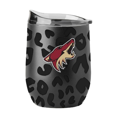 NHL Arizona Coyotes 16oz Leopard Powder Coat Curved Beverage Can - Black