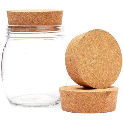 Juvale 3 Pack Size #48 Large Tapered Cork Plugs for Jars, Bottles and Arts and Crafts (3.48 x 3.27 x 1.29 in)