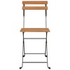 vidaXL Folding Bistro Chairs - Set of 8 - Solid Teak Wood and Steel Frame - for Patio, Garden and Terrace - Easy Assembly - Brown - 4 of 4
