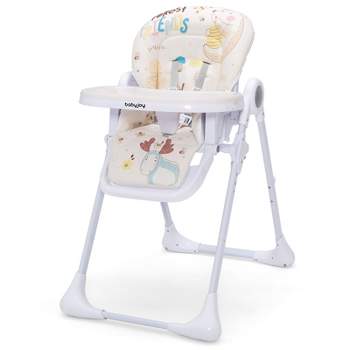 Infans Baby High Chair Folding Feeding Chair W/ Multiple Recline & Height Positions