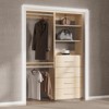 Closet Organizer System with Tower and Drawers, Wood Tower Closet Storage for Walk In Closets - 2 of 4