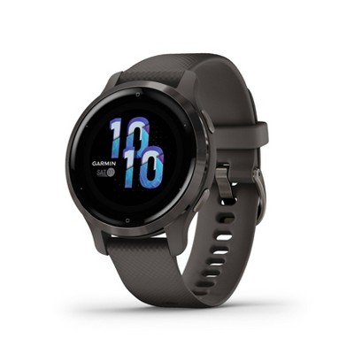 Garmin Venu 2S Smartwatch - Slate Bezel with Graphite Case and Silicone Band