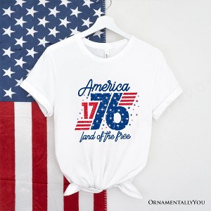 America 1776 Land of the Free T-Shirt, Vintage 4th of July Tee| OrnamentallyYou - 1 of 4