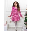 Pink Power Houndstooth Blazer And Pleated Skirt Set Mia Belle Girls - 4 of 4