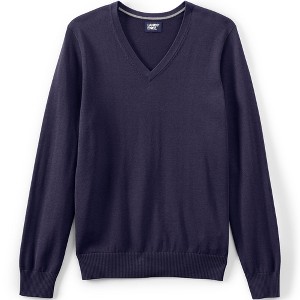 Lands' End Men's Cotton Modal V-neck Sweater - 1 of 4