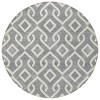 Gray And Ivory Geometric Washable Indoor Outdoor Area Rug - 4 of 4