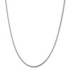Black Bow Jewelry 2mm Sterling Silver Diamond Cut Solid Square Franco Chain Necklace - 3 of 4
