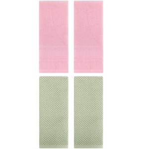 REGALWOVEN 4 Pcs Cotton Soft Absorbent Waffle Hand Towel for Bathroom - 1 of 4