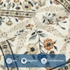 Modern Washable Area Rug, Floral Foldable Area Rug with Non Slip Backing, Low Pile Stain Resistant Soft Carpet for Bedroom Dining Room - 4 of 4