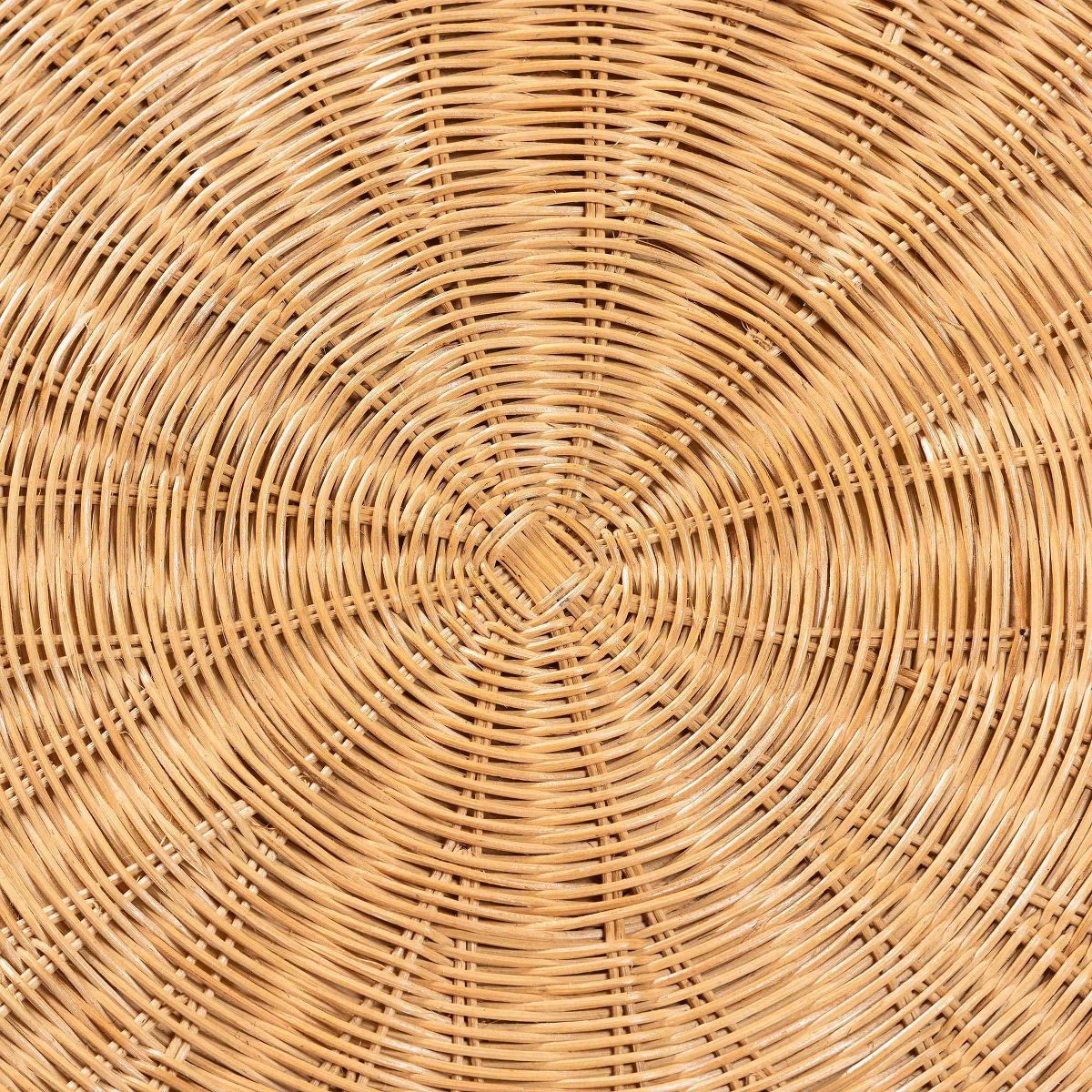 bali & pari Abena Bohemian Scalloped Rattan Dining Table Light Honey - thumbnail 8