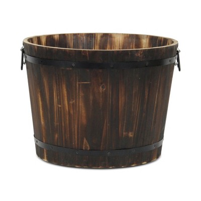 Cheung's Mariva Dark Brown Wood Decor Bucket Large