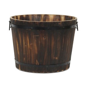Cheung's Mariva Dark Brown Wood Decor Bucket Large - 1 of 4