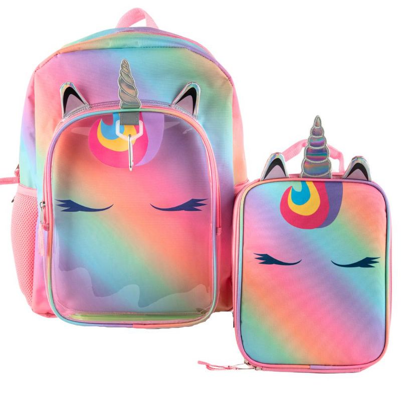 CLUB LIBBY LU Ombre Unicorn Backpack with Lunch Box Set for Girls, 3 Piece Value Bundle, 16 Inch, 1 of 10