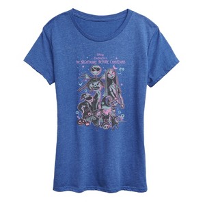 Women's - Disney - Nightmare Flowers Short Sleeve Graphic T-Shirt - 1 of 4