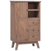 vidaXL Highboard 23.6"x11.8"x39.4" Solid Teak Wood - 2 of 4